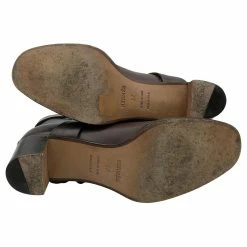 Hermès Ankle Boots In Brown Leather With Buckled Ankle Cross Strap -winter shoes Sales 2023 659224 5