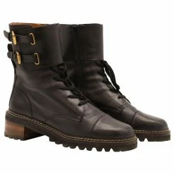 Chloé See By Chloe Mallory Ankle Boots In Black Leather 9 Chloé See By Chloe Mallory Ankle Boots In Black Leather -winter shoes Sales 2023 661992 3