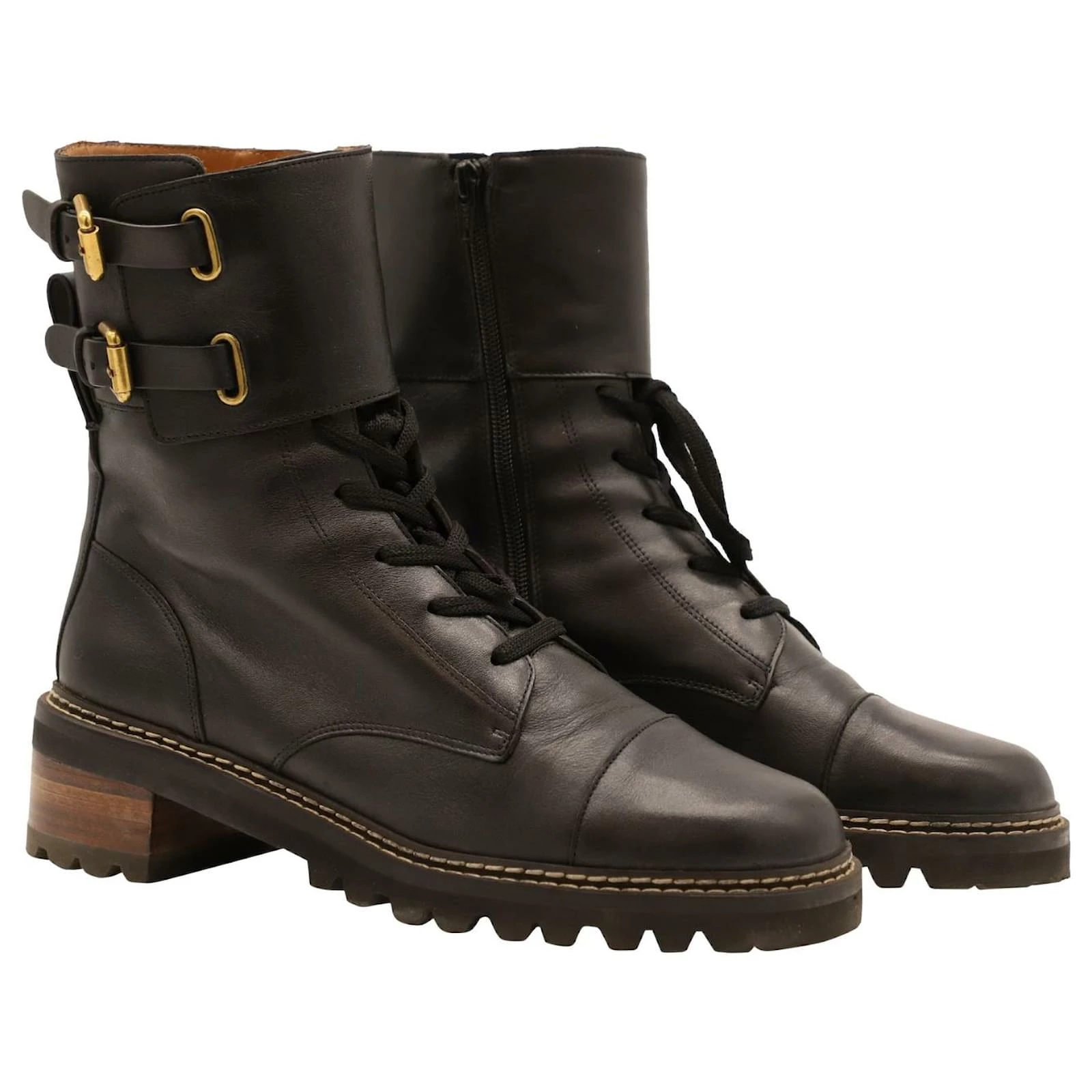 Chloé See By Chloe Mallory Ankle Boots In Black Leather 3 Chloé See By Chloe Mallory Ankle Boots In Black Leather - Image 3