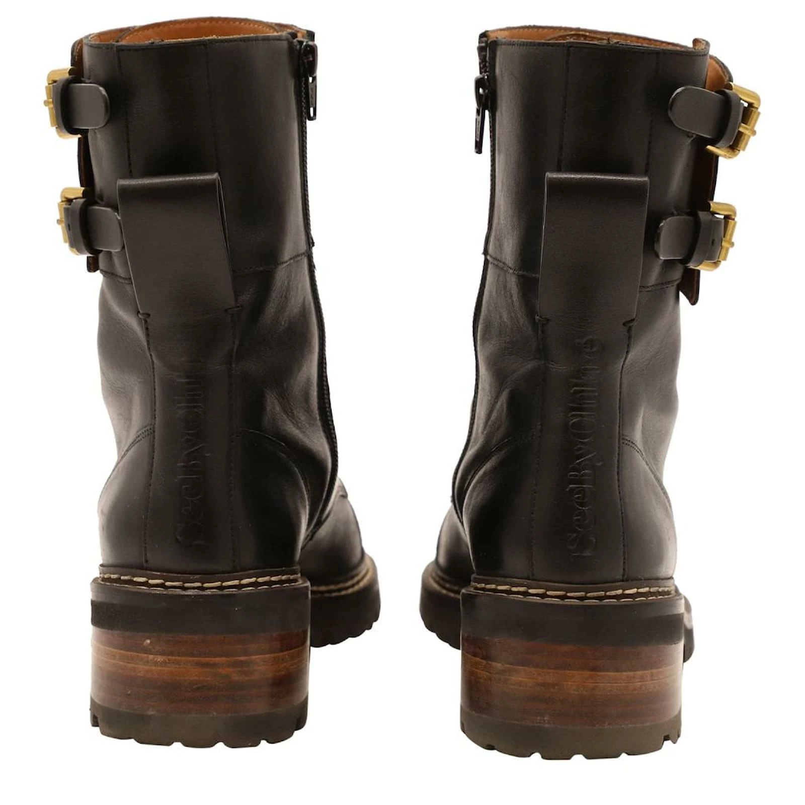 Chloé See By Chloe Mallory Ankle Boots In Black Leather 4 Chloé See By Chloe Mallory Ankle Boots In Black Leather - Image 4