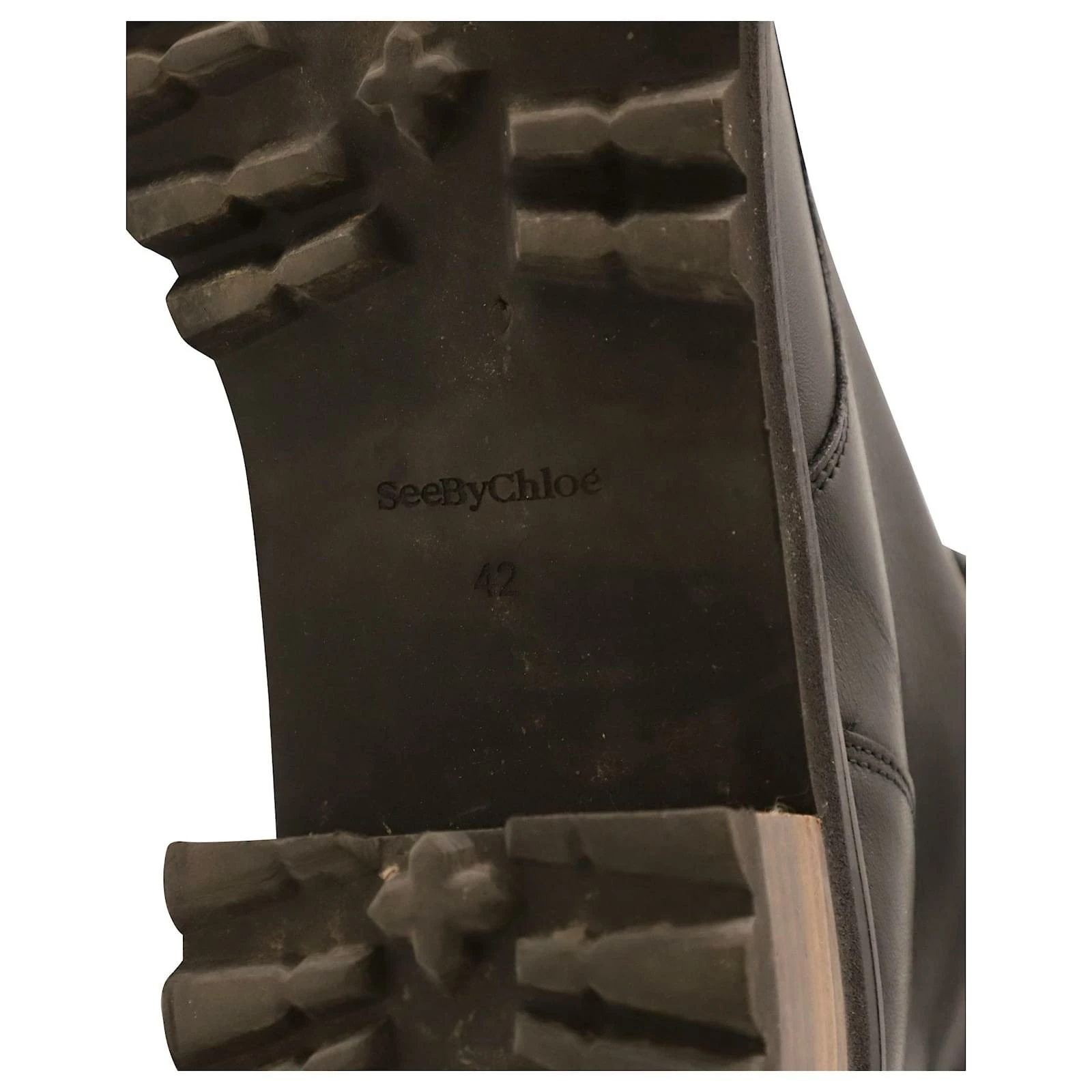 Chloé See By Chloe Mallory Ankle Boots In Black Leather 7 Chloé See By Chloe Mallory Ankle Boots In Black Leather - Image 7