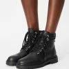 Charlie Vegan Micro - Lace-Up Ankle Boots - Black
