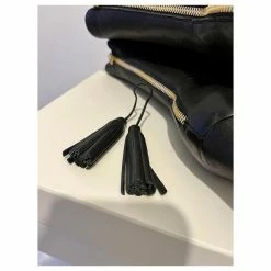 Yves Saint Laurent YSL Passy 90 Ranch Boots With Leather Tassles Black -winter shoes Sales 2023 672462 10