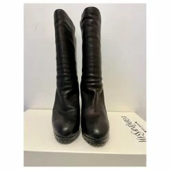Yves Saint Laurent YSL Passy 90 Ranch Boots With Leather Tassles Black -winter shoes Sales 2023 672462 3