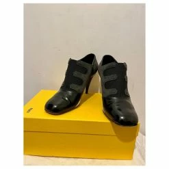 Fendi Ankle Boots From Leather, Suede With Elastic Inserts Black White Grey -winter shoes Sales 2023 672527 6