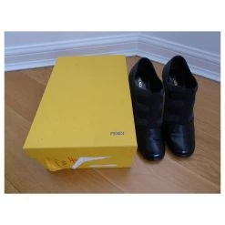 Fendi Ankle Boots From Leather, Suede With Elastic Inserts Black White Grey -winter shoes Sales 2023 672527 9