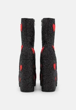 Lamoda Keeper Chunky Platform Ankle Boots - High Heeled Ankle Boots - Black/Red -winter shoes Sales 2023 67e48acb5f6b4eb49f746af7bb5430e5