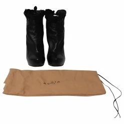 Alaïa Alaia Ruffled Ankle Boots In Black Leather -winter shoes Sales 2023 686304 7