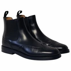Church's Ketsby Wg Polished Binder Brogue Chelsea Boots In Black Calf Leather -winter shoes Sales 2023 687259 3