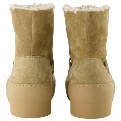 Autre Marque Chunky Sole Lace-Up Boots In Beige Leather -winter shoes Sales 2023 692911 3