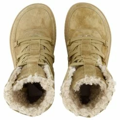 Autre Marque Chunky Sole Lace-Up Boots In Beige Leather -winter shoes Sales 2023 692911 4