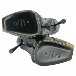 Alexander McQueen Ankle Boots In Black Leather With Brass Square Toe Caps -winter shoes Sales 2023 698444 5