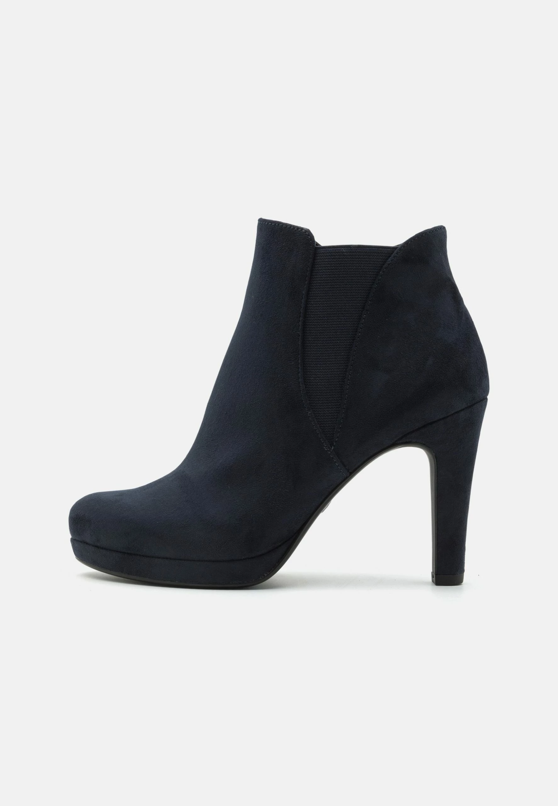 Tamaris High Heeled Ankle Boots - Navy 2 Tamaris High Heeled Ankle Boots - Navy - Image 2