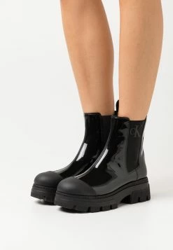 Calvin Klein Jeans Chunky Combat Chelsea Boot - Platform Ankle Boots - Black