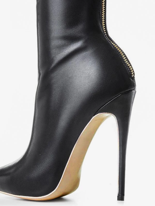 Black Thigh High Boots Womens Pointed Toe Stiletto Heel Over The Knee Boots 4 Black Thigh High Boots Womens Pointed Toe Stiletto Heel Over The Knee Boots - Image 4