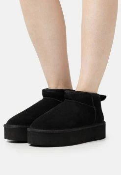 Even&Odd Leather- Ankle Boots - Black
