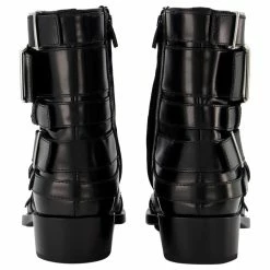 Alexander Mcqueen Boxcar Boots In Black/Silver Leather -winter shoes Sales 2023 705323 3
