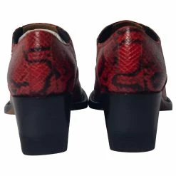 Chloé Rylee Snake-Effect Ankle Boots In Red Leather 10 Chloé Rylee Snake-Effect Ankle Boots In Red Leather -winter shoes Sales 2023 709708 4