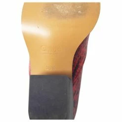 Chloé Rylee Snake-Effect Ankle Boots In Red Leather 12 Chloé Rylee Snake-Effect Ankle Boots In Red Leather -winter shoes Sales 2023 709708 6