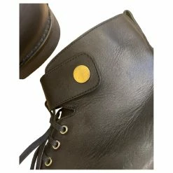 Boots, Boots, Heschung Rangers 37,5/38 (5) Black Leather Golden -winter shoes Sales 2023 721536 3