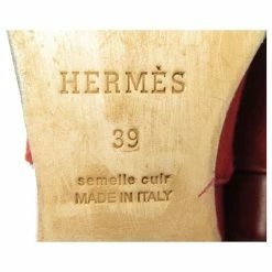 Hermès HERMES ANKLE BOOTS 39 LEATHER AND RED PONY BOOTS FOAL SHOES Dark Red -winter shoes Sales 2023 721839 4