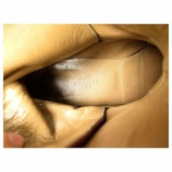 Hermès HERMES ANKLE BOOTS 39 LEATHER AND RED PONY BOOTS FOAL SHOES Dark Red -winter shoes Sales 2023 721839 5