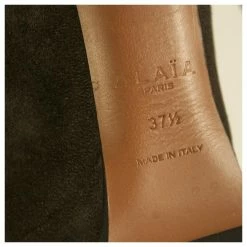 Alaïa ALAIA Gray Suede Leather Lace Up Ankle Booties Boots Heels Shoes Size 37,5 Dark Grey -winter shoes Sales 2023 723686 8