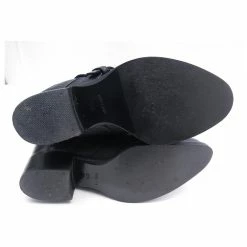 MIU MIU SHOES ANKLE BOOTS IN BLACK LEATHER 37.5 LARGE + BOX LEATHER BOOTS -winter shoes Sales 2023 728378 3