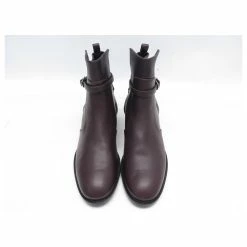 BALENCIAGA SHOES BOOTS WITH BUCKLES 357864 37 LEATHER PLUM LOW BOOTS Prune 11 BALENCIAGA SHOES BOOTS WITH BUCKLES 357864 37 LEATHER PLUM LOW BOOTS Prune -winter shoes Sales 2023 728403 5
