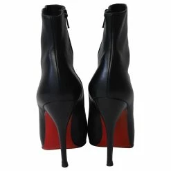 Christian Louboutin High Heel Ankle Boots In Black Leather -winter shoes Sales 2023 729666 4
