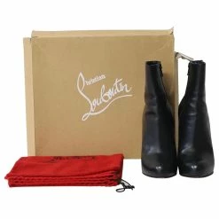 Christian Louboutin High Heel Ankle Boots In Black Leather -winter shoes Sales 2023 729666 7