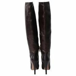 Prada Knee-High High Heel Boots In Brown Leather 10 Prada Knee-High High Heel Boots In Brown Leather -winter shoes Sales 2023 729760 3