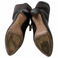 Prada Knee-High High Heel Boots In Brown Leather 11 Prada Knee-High High Heel Boots In Brown Leather -winter shoes Sales 2023 729760 4