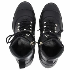 Valentino Garavani Studded Strap Combat Boots In Black Leather -winter shoes Sales 2023 730448 5