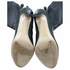 Valentino Knee Length 'Bow' Leather Boots Black 10 Valentino Knee Length 'Bow' Leather Boots Black -winter shoes Sales 2023 739829 5