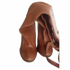Chloé CHLOE CARAMEL LEATHER WEDGE BOOTS SIZE 40 -winter shoes Sales 2023 743544 3