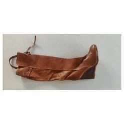 Chloé CHLOE CARAMEL LEATHER WEDGE BOOTS SIZE 40 -winter shoes Sales 2023 743544 5