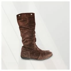 Vintage Y2K Roberto Cavalli Angels Suede Leather Brown Boots Western Designer Y2K 00's 00s Zeroes Made In Italy Size Eu 38 -winter shoes Sales 2023 747741 3