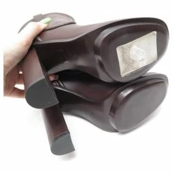 NINE GUCCI BOOTS SHOES 270515 Runway 36 CHOCOLATE LEATHER NEW BOOTS Brown -winter shoes Sales 2023 750337 3