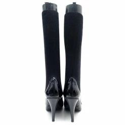 NEW CHANEL G SHOES29979 Sock Boots 40 BLACK COTTON PATENT LEATHER 12 NEW CHANEL G SHOES29979 Sock Boots 40 BLACK COTTON PATENT LEATHER -winter shoes Sales 2023 750364 3