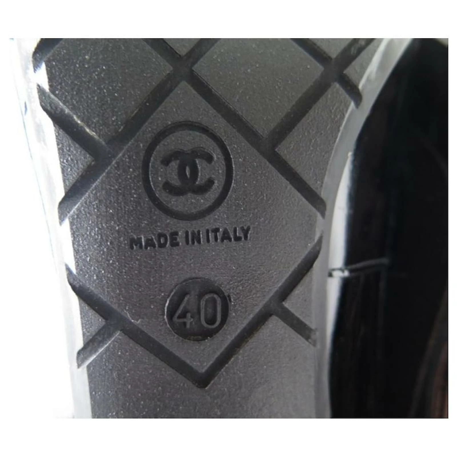 NEW CHANEL G SHOES29979 Sock Boots 40 BLACK COTTON PATENT LEATHER 5 NEW CHANEL G SHOES29979 Sock Boots 40 BLACK COTTON PATENT LEATHER - Image 5