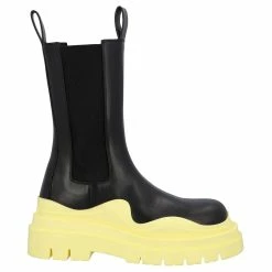 Bottega Veneta Women Tire Chelsea Boots In Black Lemonade Calf Leather -winter shoes Sales 2023 753839 5