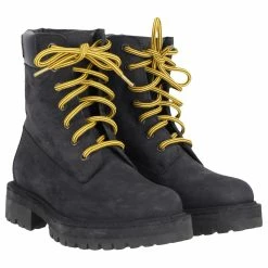 Vêtements Vetements Trucker Leather Boots With Logo Patch In Black Suede -winter shoes Sales 2023 755713 3