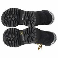 Vêtements Vetements Trucker Leather Boots With Logo Patch In Black Suede -winter shoes Sales 2023 755713 7