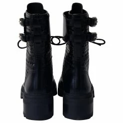 Alaïa Alaia Openwork Ankle Boots In Black Leather -winter shoes Sales 2023 756279 4