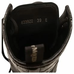 Alexander Mcqueen Chunky Sole Croc-Effect Ankle Boots In Black Patent Leather -winter shoes Sales 2023 757422 7