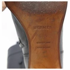 Hermès HERMES SHOES RIDER BOOTS 38.5 BLACK LEATHER RIDING BOOTS -winter shoes Sales 2023 758048 3