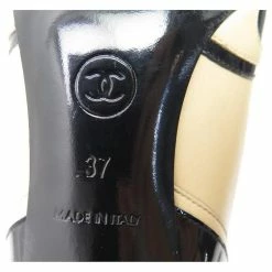NEW CHANEL SHOES BOOTS WITH HEELS 37 TWO-TONE BLACK BEIGE LEATHER BOOTS -winter shoes Sales 2023 758112 4