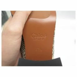 Chloé NEW CHLOE PYTHON BOOTS SHOES 011855 37.5 BEIGE PYTHON LEATHER BOOTS -winter shoes Sales 2023 765020 5