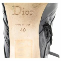 CHRISTIAN DIOR SHOES D GLAM PUMPS 40 PATENT LEATHER BOOTS BOOTS Black -winter shoes Sales 2023 765073 6